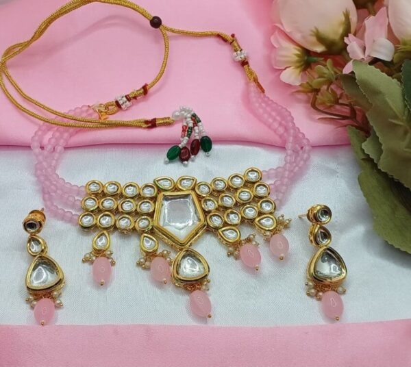crystal and kundan necklace