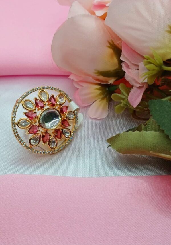 ad and kundan ring